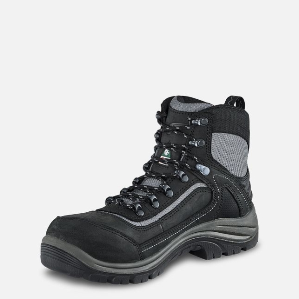 Black / Grey Red Wing Tradeswoman 6-inch Waterproof CSA Hiker Women's Work Shoes | US0000891