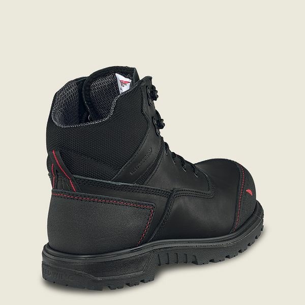 Black Red Wing Brnr XP 6-inch Waterproof Safety Toe Boot Men's Work Boots | US0000476