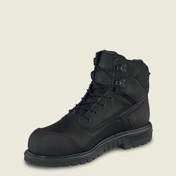 Black Red Wing Brnr XP 6-inch Waterproof Safety Toe Boot Men's Work Boots | US0000476