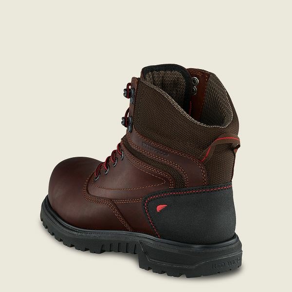 Black Red Wing Brnr XP 6-inch Waterproof Safety Toe Boot Women's Work Boots | US0000552