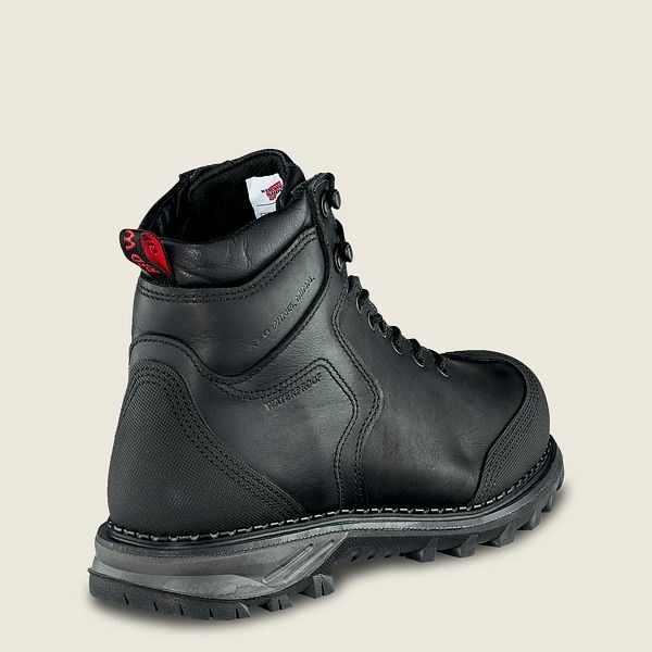 Black Red Wing Burnside 6-inch Waterproof Men's Safety Toe Boots | US0000190