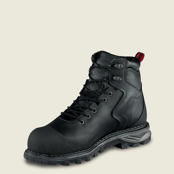 Black Red Wing Burnside 6-inch Waterproof Men's Safety Toe Boots | US0000190