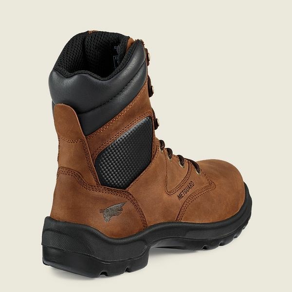 Black Red Wing FlexBond 8-inch Safety Toe Metguard Boot Men's Work Boots | US0000515