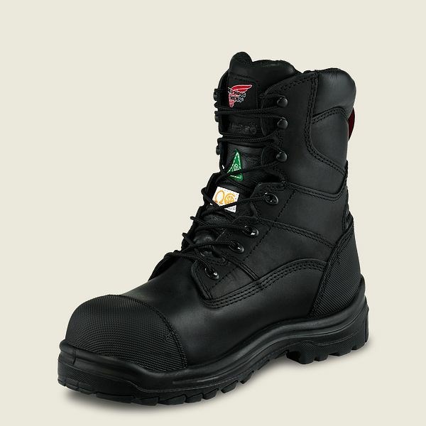 Black Red Wing King Toe 8-inch Waterproof CSA Men's Safety Toe Boots | US0000147