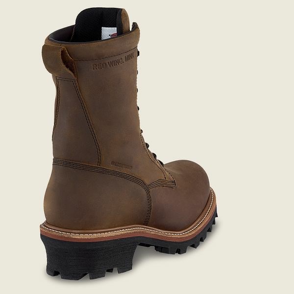 Black Red Wing LoggerMax 9-inch Insulated, Waterproof Men's Safety Toe Boots | US0000134