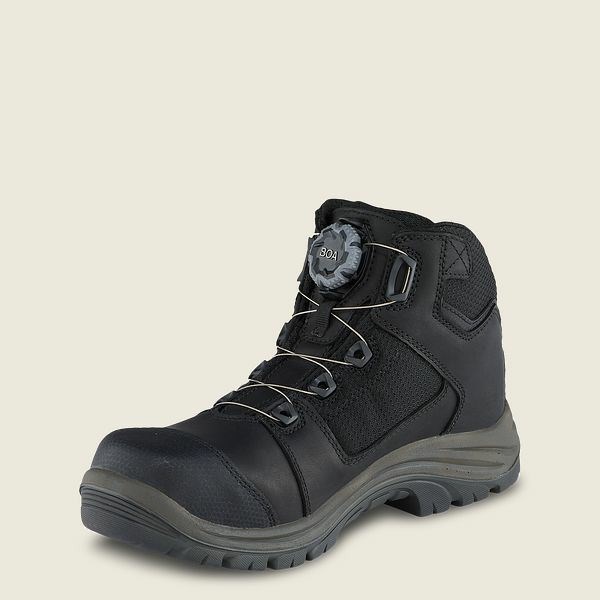 Black Red Wing Tradesman 5-inch Waterproof Safety Toe Men's Hiking Boots | US0000081