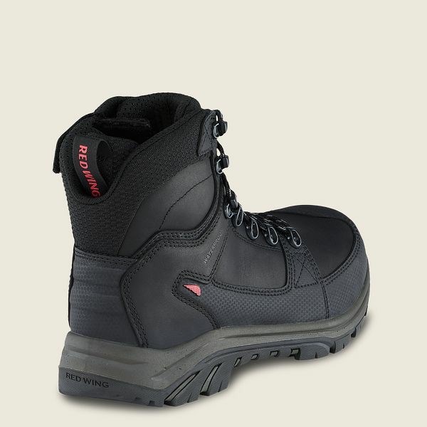 Black Red Wing Tradesman 6-inch Side-Zip Waterproof Men's Safety Toe Boots | US0000098