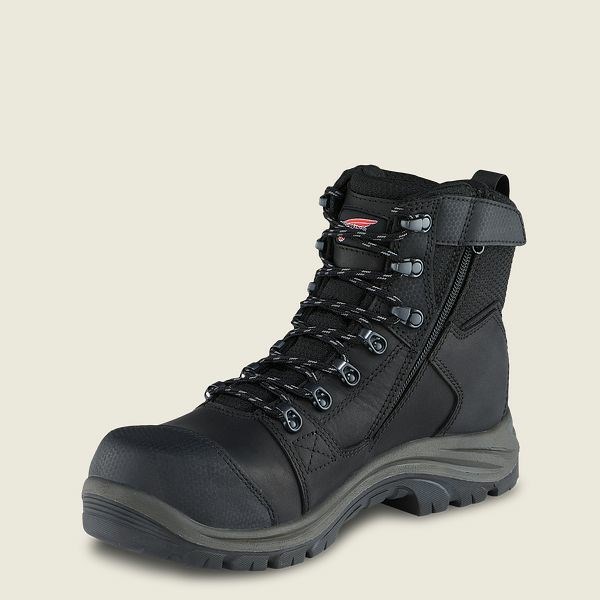 Black Red Wing Tradesman 6-inch Side-Zip Waterproof Men's Safety Toe Boots | US0000098