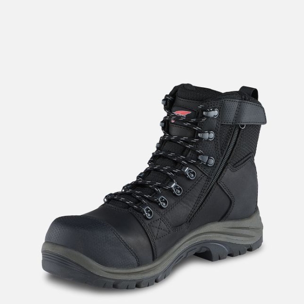 Black Red Wing Tradesman 6-inch Side-Zip Waterproof Men's Work Boots | US0000302