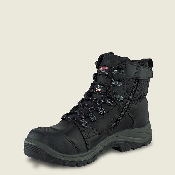 Black Red Wing Tradesman 6-inch Side-Zip, Waterproof, CSA Safety Toe Boot Men's Work Boots | US0000399