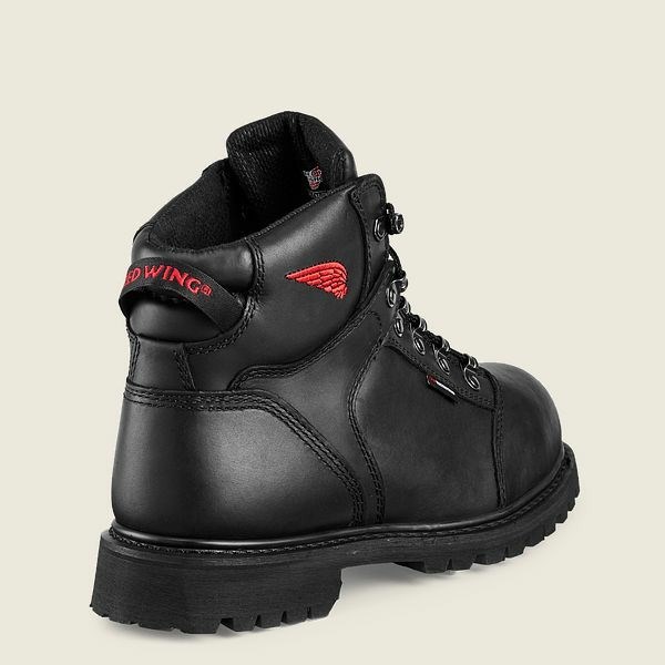 Black Red Wing TruWelt 6-inch Waterproof Boot Men's Safety Toe Boots | US0000097