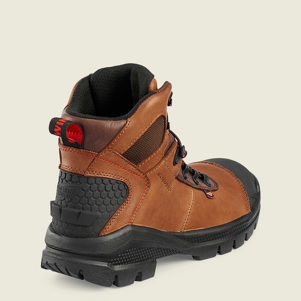 Brown / Black Red Wing Crv 6-inch Waterproof Men's Safety Toe Boots | US0000178