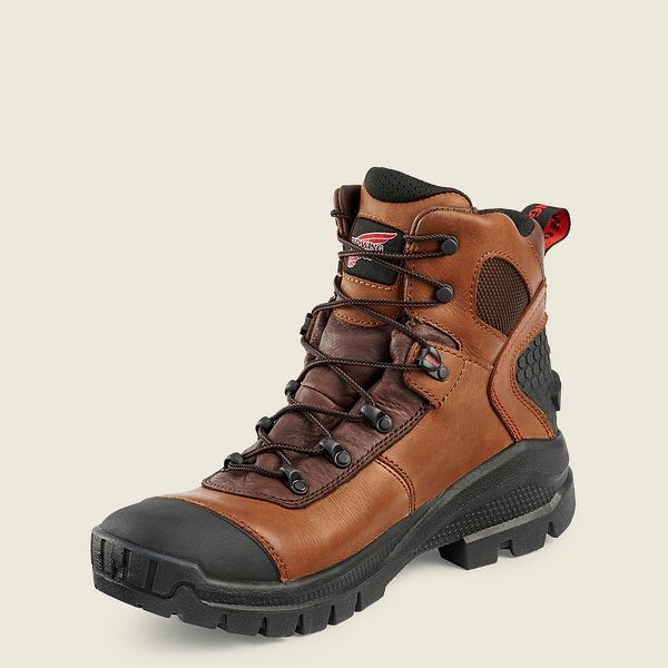 Brown / Black Red Wing Crv 6-inch Waterproof Men's Safety Toe Boots | US0000178