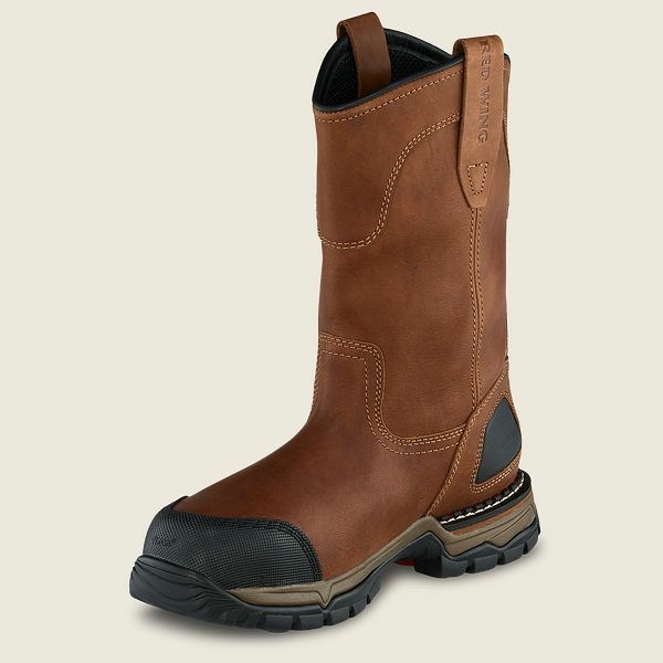 Brown / Black Red Wing FlexForce 11-inch Waterproof Pull-On Boot Men's Safety Toe Boots | US0000158