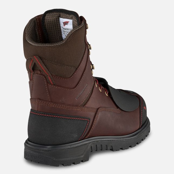 Brown Red Wing Brnr Xp 8-inch Waterproof Metguard Men's Work Boots | US0000262