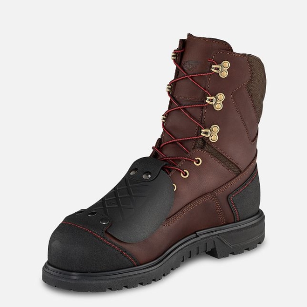 Brown Red Wing Brnr Xp 8-inch Waterproof Metguard Men's Work Boots | US0000262