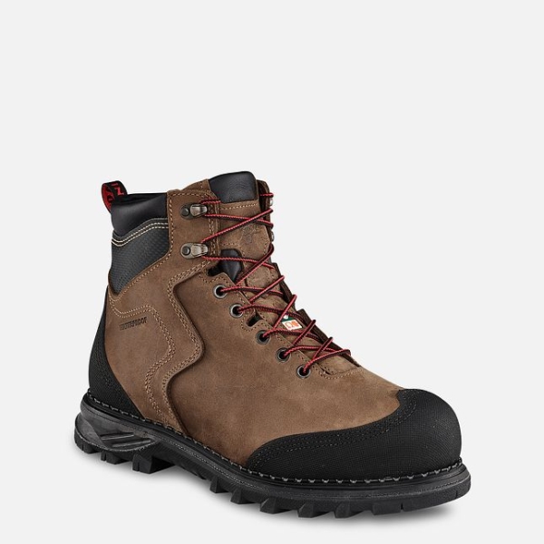 Brown Red Wing Burnside 6-inch Waterproof CSA Men\'s Work Shoes | US0000820