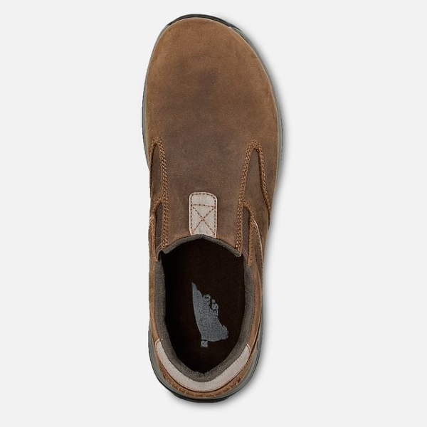 Brown Red Wing Comfortpro Safety Toe Slip-On Men's Work Shoes | US0000832