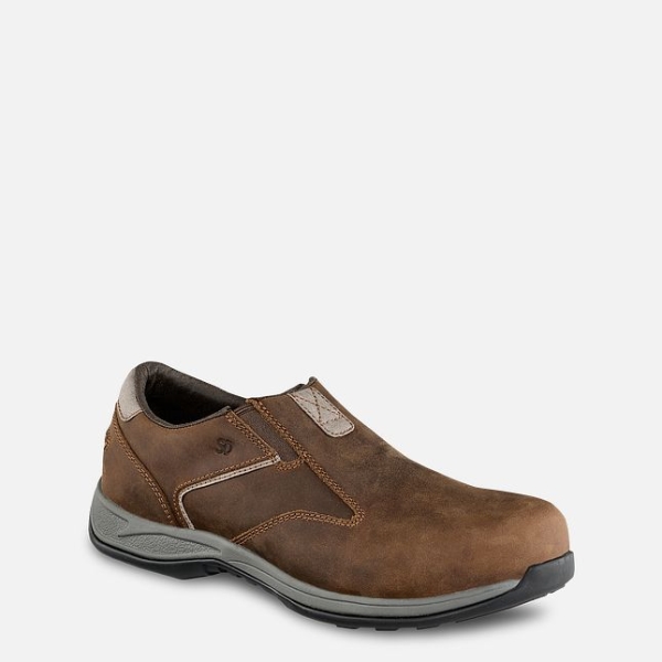 Brown Red Wing Comfortpro Safety Toe Slip-On Men\'s Work Shoes | US0000832