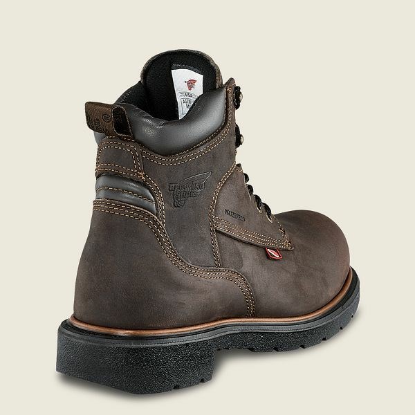 Brown Red Wing DynaForce 6-inch Insulated, Waterproof Safety Toe Boot Men's Work Boots | US0000456