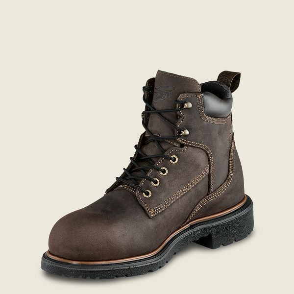 Brown Red Wing DynaForce 6-inch Insulated, Waterproof Safety Toe Boot Men's Work Boots | US0000456