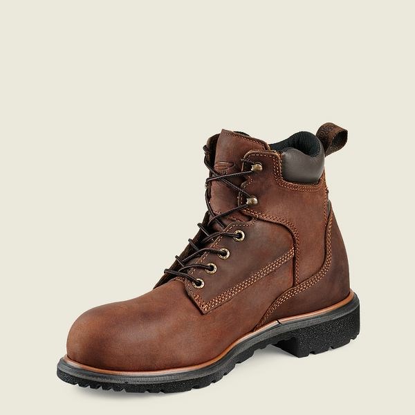 Brown Red Wing DynaForce 6-inch Waterproof Men's Safety Toe Boots | US0000172