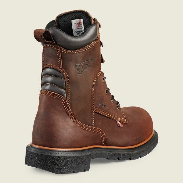 Brown Red Wing DynaForce 8-inch Waterproof Men's Safety Toe Boots | US0000173