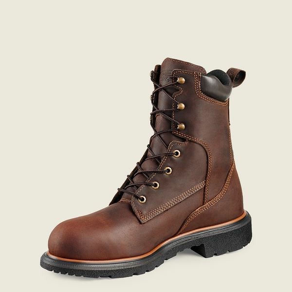 Brown Red Wing DynaForce 8-inch Waterproof Men's Safety Toe Boots | US0000173