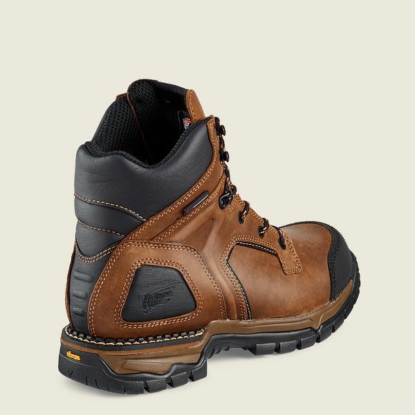 Brown Red Wing FlexForce 6-inch Waterproof Safety Toe Boot Men's Work Boots | US0000448