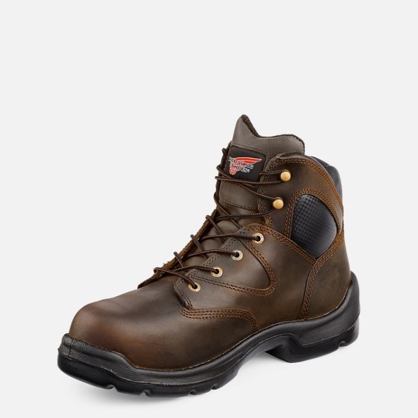 Brown Red Wing Flexbond 6-inch Metguard Men's Work Boots | US0000251