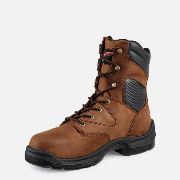 Brown Red Wing Flexbond 8-inch Metguard Men's Work Boots | US0000360