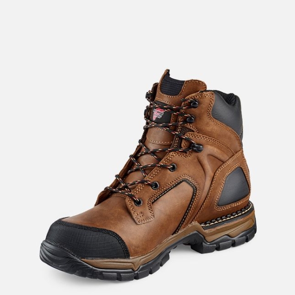 Brown Red Wing Flexforce® 6-inch Waterproof Men's Work Boots | US0000329