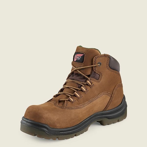 Brown Red Wing King Toe 5-inch Waterproof Women's Soft Toe Boots | US0000206