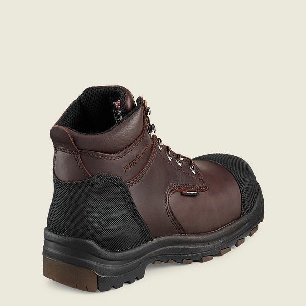 Brown Red Wing King Toe 6-inch Waterproof CSA Safety Toe Boot Men's Work Boots | US0000438