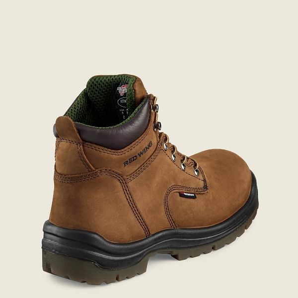 Brown Red Wing King Toe 6-inch Waterproof Soft Toe Boot Men's Work Boots | US0000443