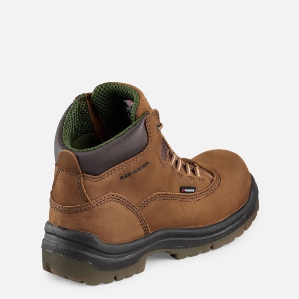 Brown Red Wing King Toe® 5-inch Waterproof Women's Safety Shoes | US0000685