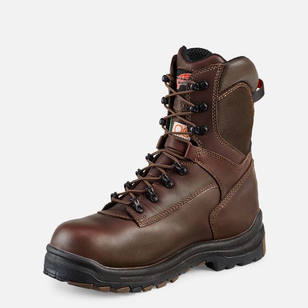 Brown Red Wing King Toe® 8-inch Insulated, Waterproof CSA Men's Safety Shoes | US0000662
