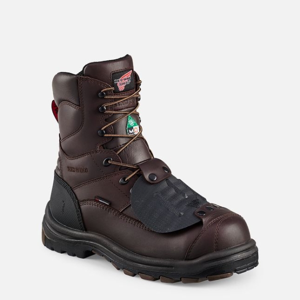 Brown Red Wing King Toe® 8-inch Waterproof CSA Metguard Men\'s Work Shoes | US0000810