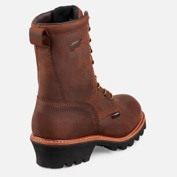 Brown Red Wing LoggerMax 9-inch Insulated, Waterproof Men's Work Boots | US0000358