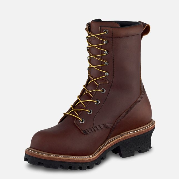 Brown Red Wing Loggermax 9-inch Insulated, Waterproof Logger Men's Work Boots | US0000376