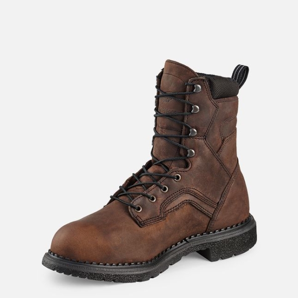 Brown Red Wing Supersole® 8-inch Waterproof Metguard Men's Work Boots | US0000319