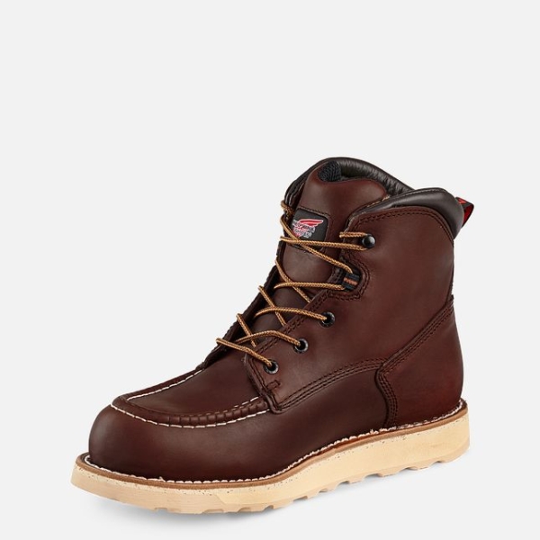 Brown Red Wing Traction Tred 6-inch Waterproof Men's Work Boots | US0000245