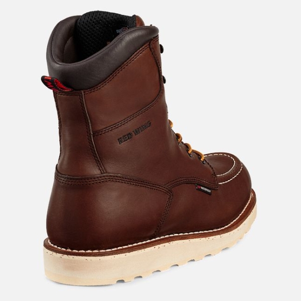 Brown Red Wing Traction Tred 8-inch Waterproof Men's Work Boots | US0000234