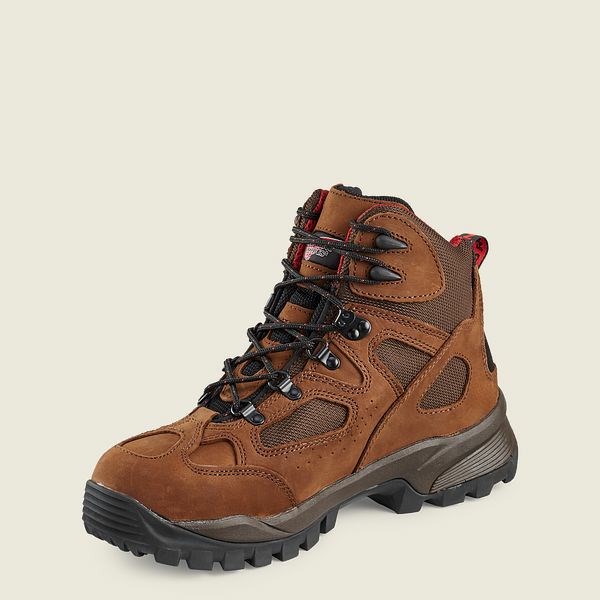 Brown Red Wing TruHiker 6-inch Waterproof Safety Toe Men's Hiking Boots | US0000086