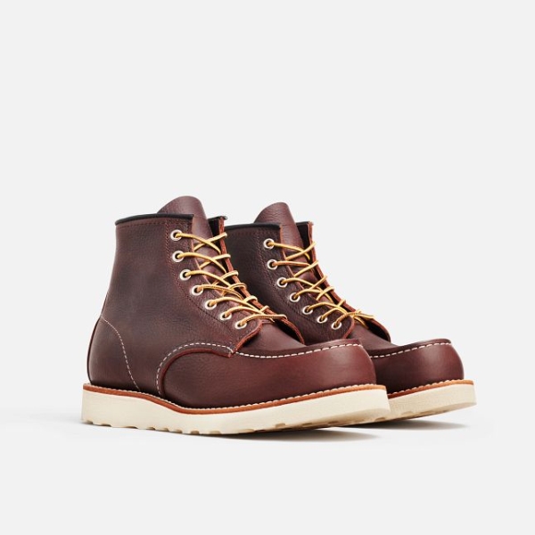 Dark Red Red Wing 6-Inch in Briar Oil-Slick Leather Men's Heritage Boots | US0000004