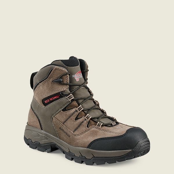 Grey Red Wing TruHiker 6-inch Waterproof Safety Toe Men\'s Hiking Boots | US0000079