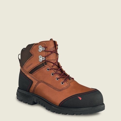 Black Red Wing Brnr XP 6-inch Waterproof Safety Toe Boot Men's Work Boots | US0000475