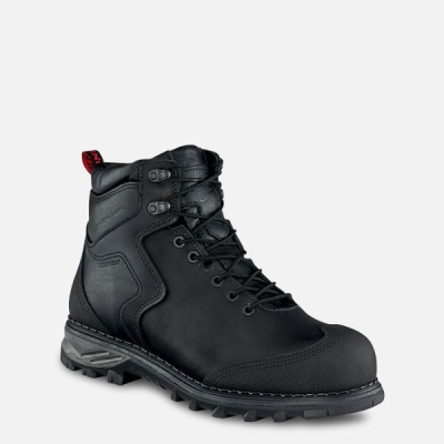 Black Red Wing Burnside 6-inch Waterproof Men's Safety Shoes | US0000659