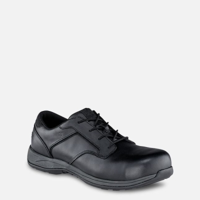 Black Red Wing ComfortPro Safety Toe Oxford Men's Work Shoes | US0000818