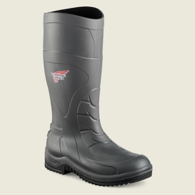 Black Red Wing InJex 17-Inch Waterproof Safety Toe Pull-On Boot Men's Work Boots | US0000445